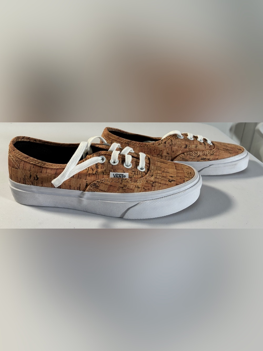 Vans Authentic Cork Print Sneakers | Women's 5.5 | Rare Discontinued